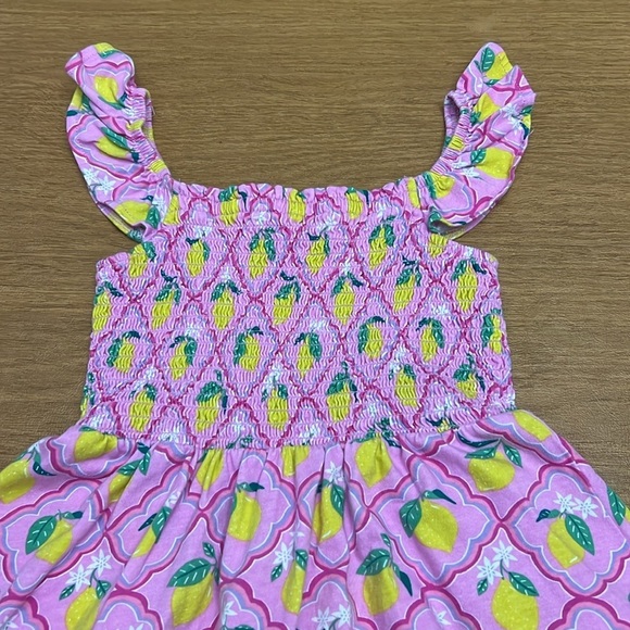 Mini Boden smocked lemon sundress size 7-8 - Picture 2 of 8